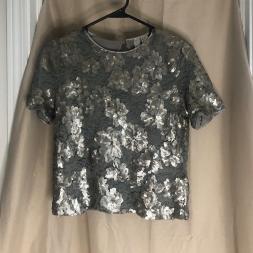 Silver Sequin Shirt